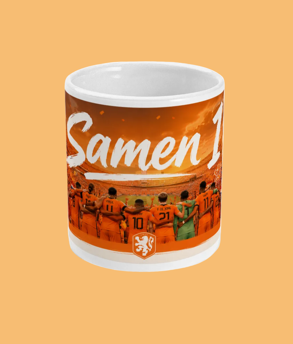 WK Mok “Samen 1” – Oranje Supporter Mok