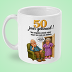 Grappige mok 50 jaar getrouwd ‘Waarom hadden we ruzie?’