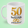 Mok 50 jaar huwelijk ‘Gefeliciteerd’ met trouwringen