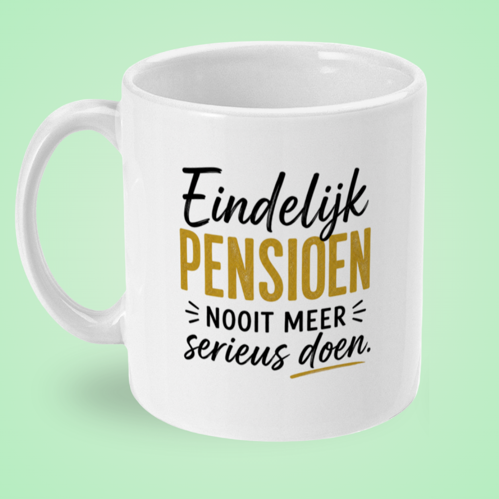 Eindelijk pensioen. Nooit meer serieus doen.