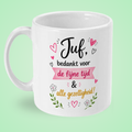 Juf, bedankt voor de fijne tijd en alle gezelligheid!