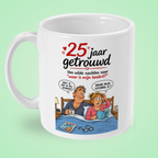 Grappige mok 25 jaar huwelijk ‘Waar is mijn leesbril?’