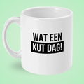 Mok “Wat een kut dag” – Keiharde Kantoorhumor Mok