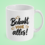 Mok ‘Bedankt voor alles!’ met duimpjes