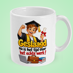 Grappige geslaagd mok ‘Nu is het tijd voor het echte werk!’