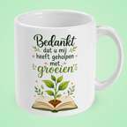 Mok ‘Bedankt dat u mij heeft laten groeien’ voor de juf