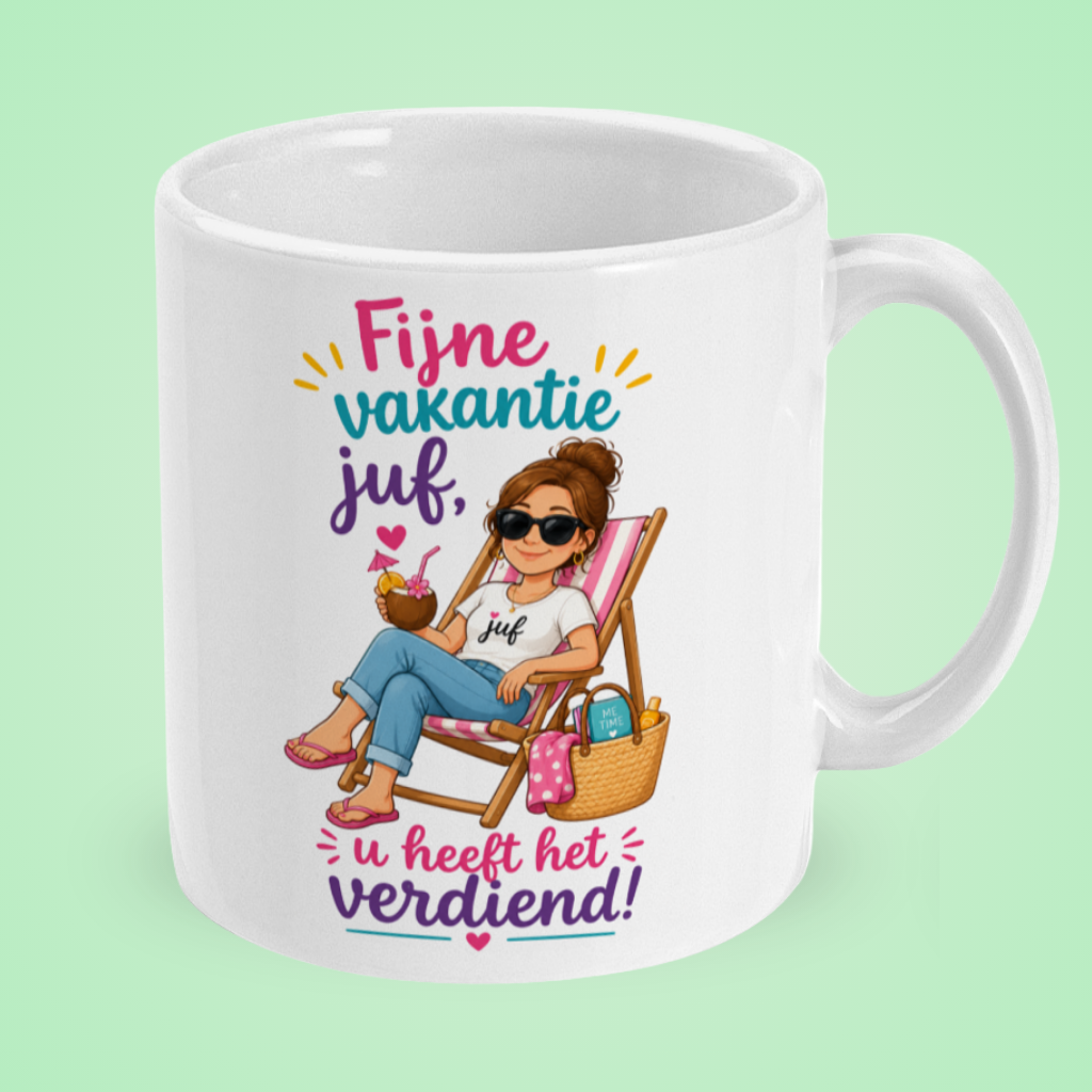 Mok ‘Fijne vakantie juf, u heeft het verdiend’