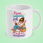 Mok ‘Fijne vakantie juf, u heeft het verdiend’