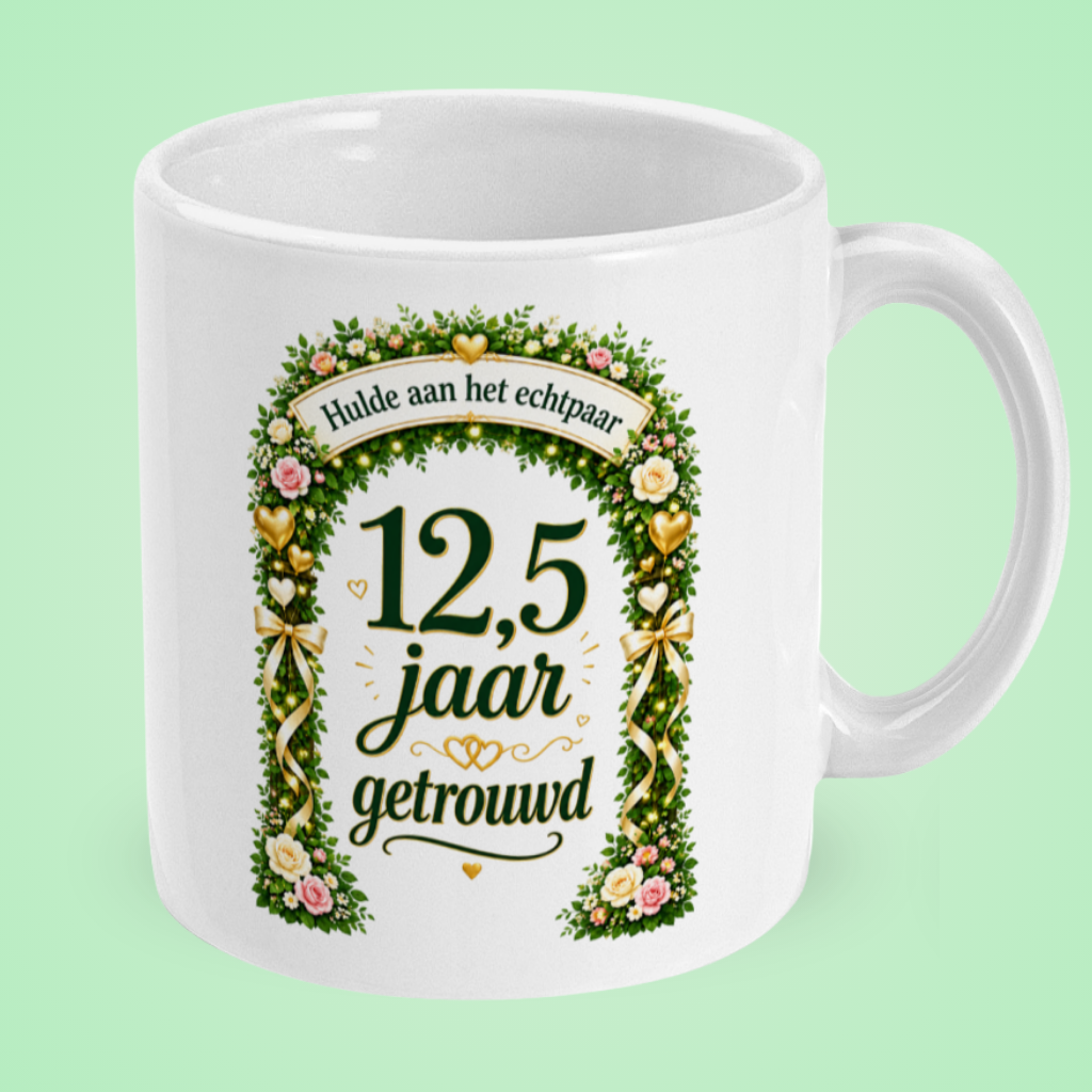 Mok 12,5 jaar getrouwd ‘Hulde aan het echtpaar’