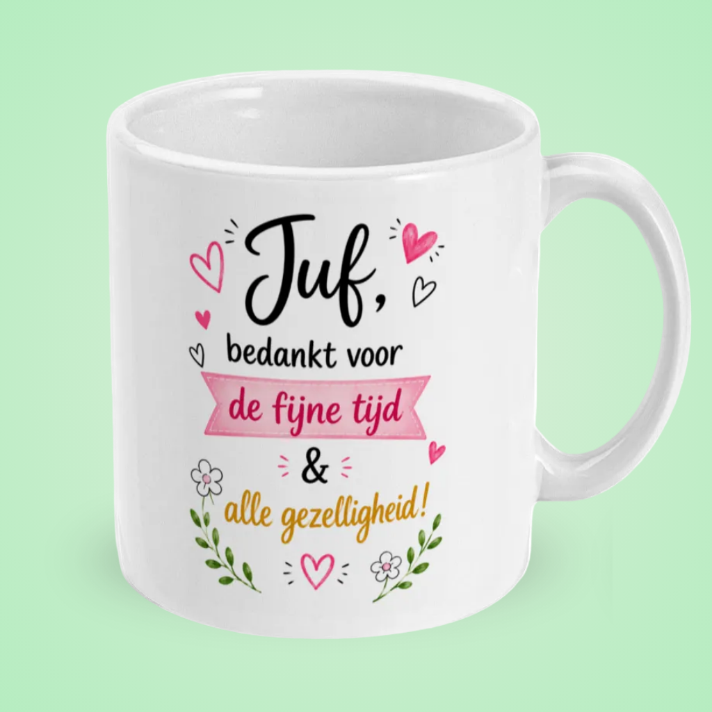 Juf, bedankt voor de fijne tijd en alle gezelligheid!